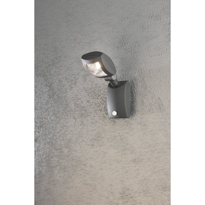 Anthracite Integrated LED Outdoor Armed Sconce