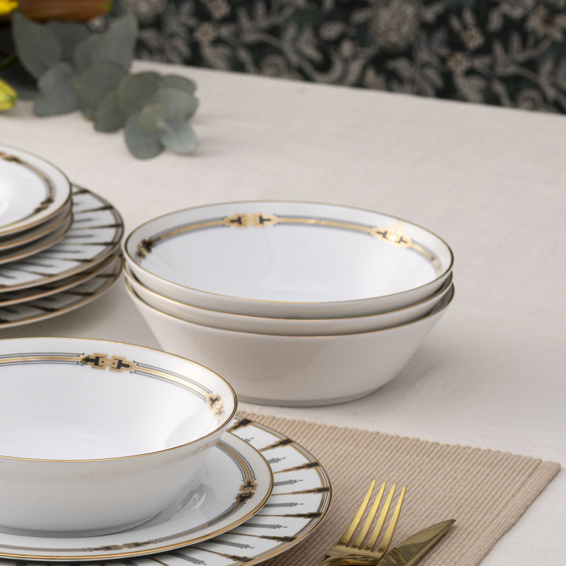 Noritake Empire Gold Set of 4 Soup Bowls, 7 in., 22 oz.
