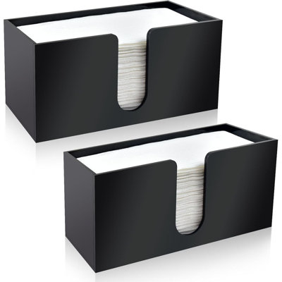 Distributeur de papier essuie-tout noir 2 pièces