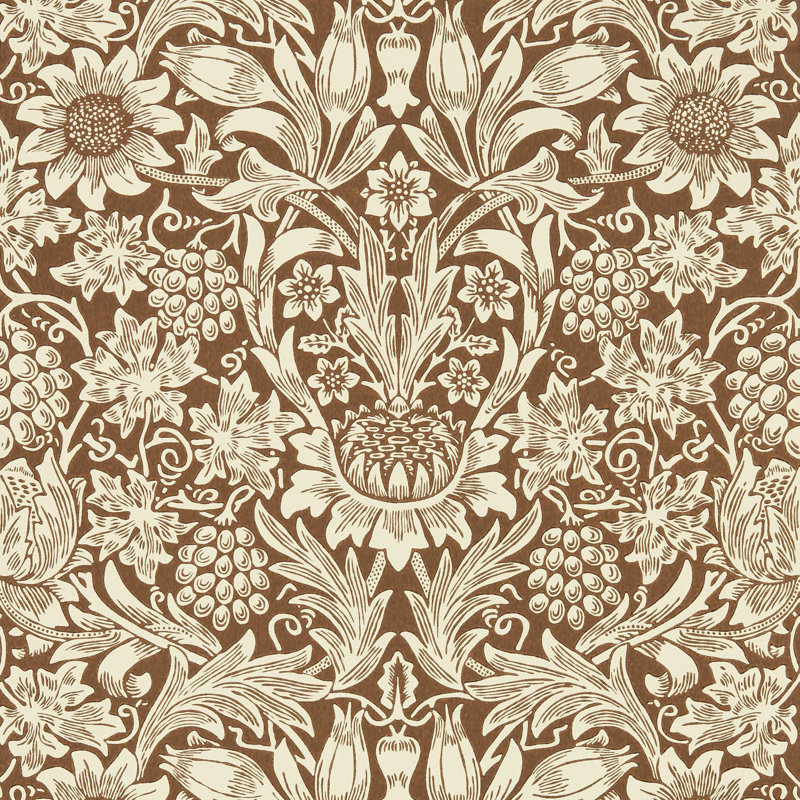 Sunflower 10.05m x 52cm Matte Wallpaper Roll, Brown