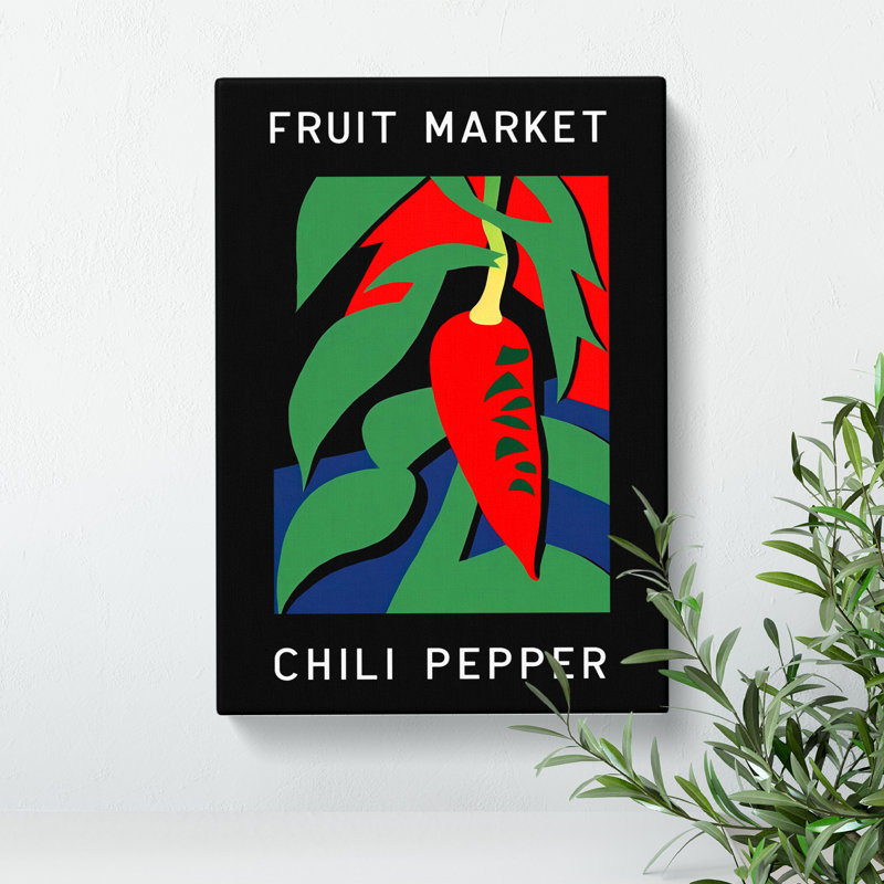 Red Chili Pepper Fruit Market Exhibition Vol.1 - Wrapped Canvas, 50cm H x 35cm W x 3cm D