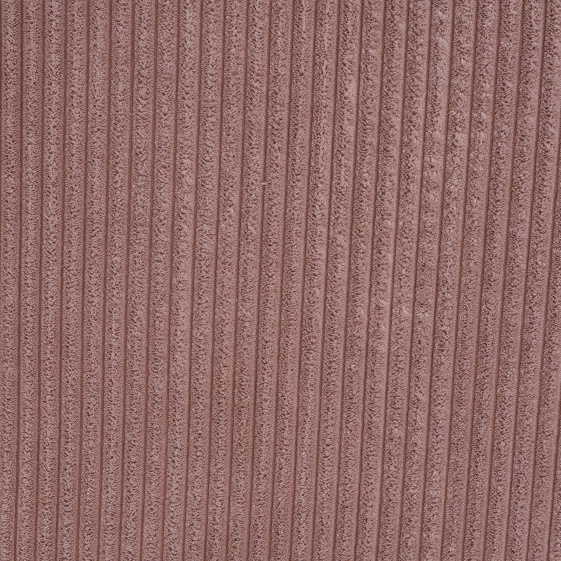 Orrey Upholstered Ottoman, Pink Corduroy, 16.25" H x 30.25" W x 30.25" D