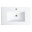 Comptoir de meuble-lavabo en céramique 30 po pour salle de bain, lavabo blanc brillant, l 29,9 po x l 18,3 po x H 6,7 po, céramique, lavabo blanc isolant 30 po, pour produits chimiques-1012180515