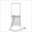 Table de chevet blanche moderne avec station de charge, veilleuse et amp; Rangement-654139269