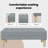 vidaXL Bench with Cushion Light Grey 44.49 x 22.44 x 15.35 in Fabric-1297070861