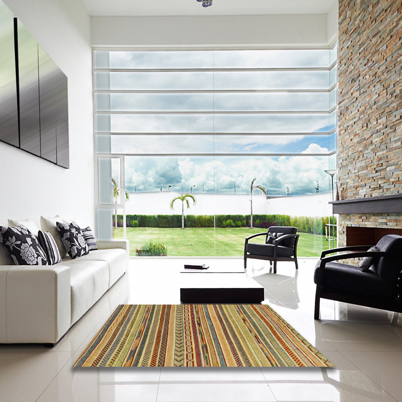 Tapis abstrait moderne 2258ABS2271, Carré 6 pi