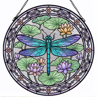 Vitrail Dragonfly Lotus