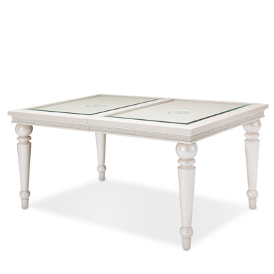 Glimmering Heights Extendable Glass Top Dining Table