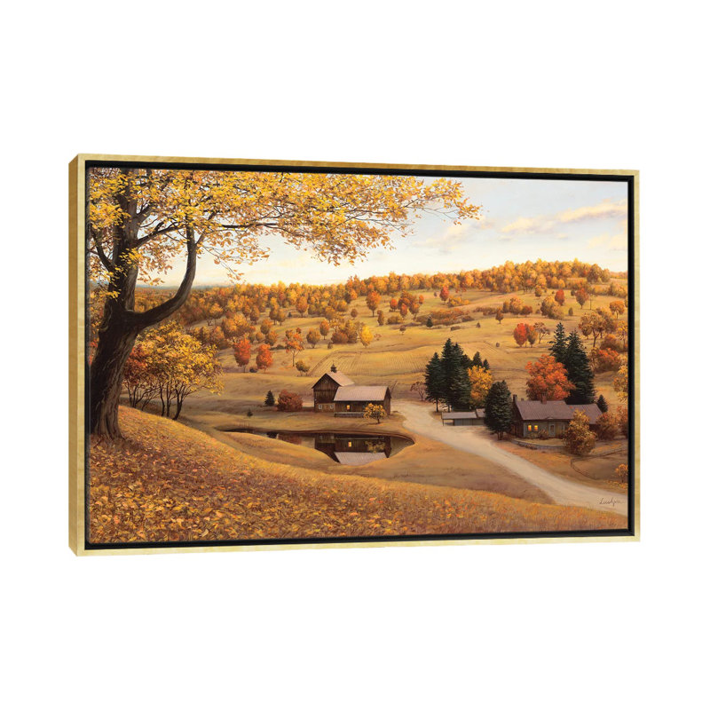 «Vermont Farm», reproduction de photo, H 40 po x l 60 po x 1,5 po, Encadrement doré