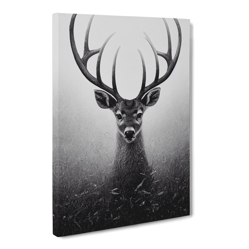 Curious Deer - Wrapped Canvas, 50cm H x 35cm W x 3cm D