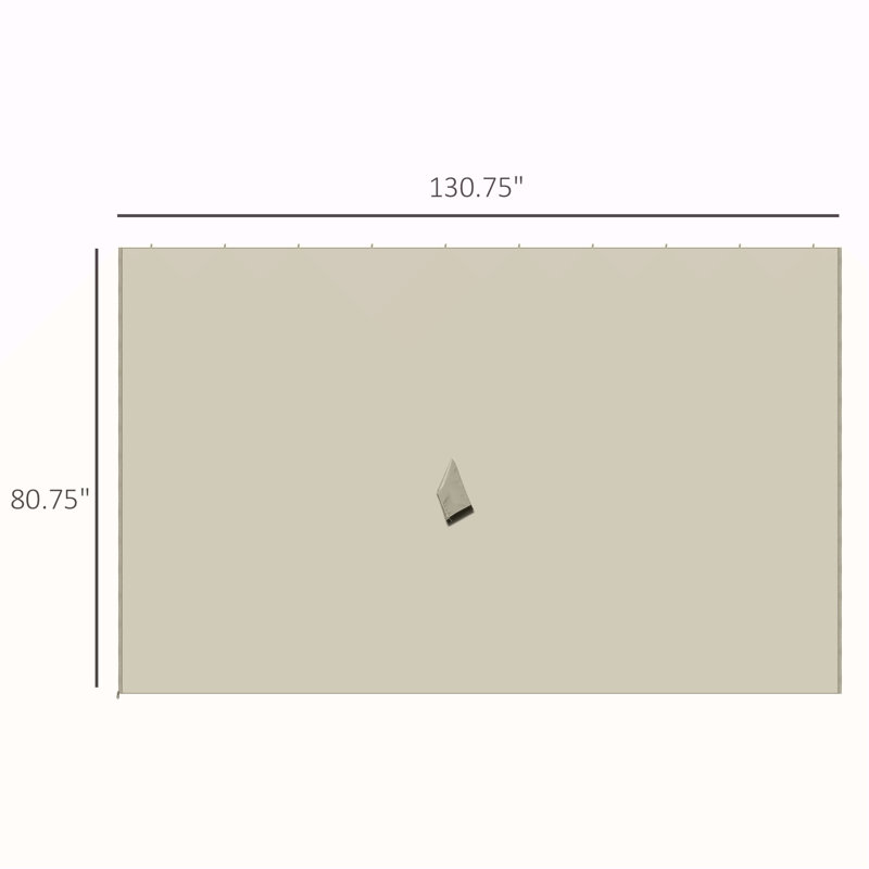 Outsunny 10' X 12' Gazebo Sidewall Set With 4 Panels, Hooks/C-Rings Included For Pergolas & Cabanas