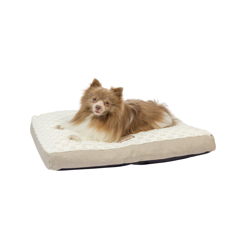 Plush And Snowy Velvet Pet Bed, Medium (22" W x 28" D x 5" H)