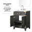 Meuble-lavabo en chêne noir 24 po De salle de bain-1049920217
