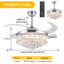 Ventilateur de plafond avec lumières DEL Kearistan-288890084