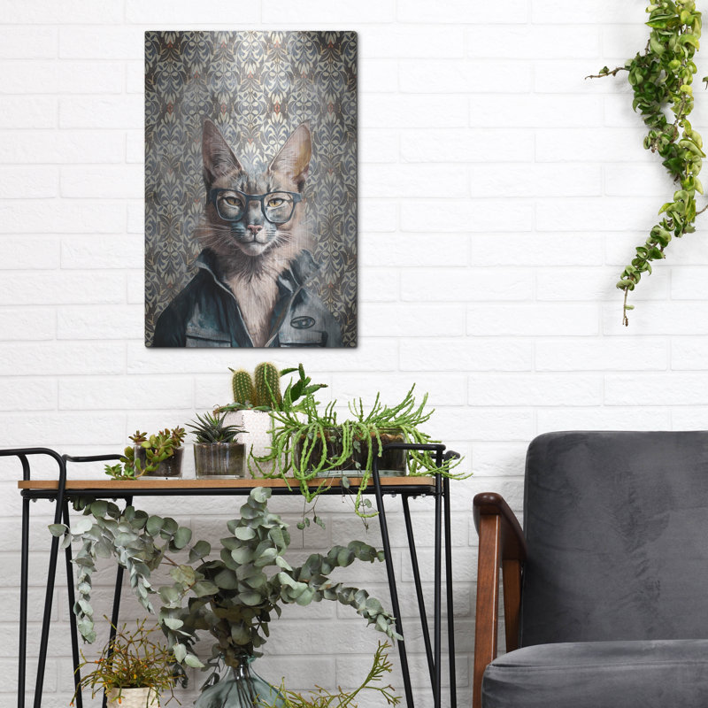 Art mural en métal Trinx «Wildcat» par Svetlana Aleynikova, H 16 po x l 12 po