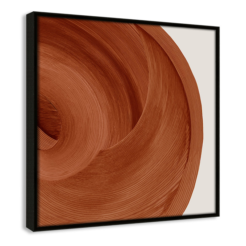 Thormond Affogato - Cadre flottant, reproduction d'art sur toile, H 13,5 po x l 13,5 po x P 2 po, Espresso