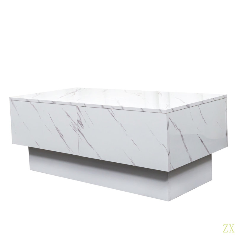 Coffee Table With Sliding Tabletop, Centre Table With Hidden Storage Compartment, Extendable Table  For Living Room