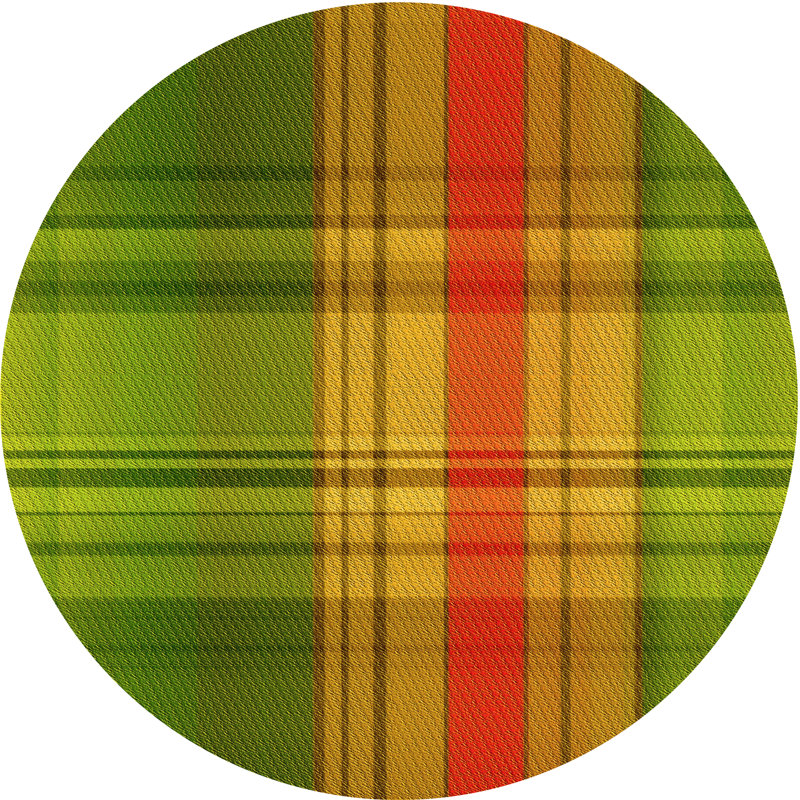 Plaid Indoor Rug, Round 4'