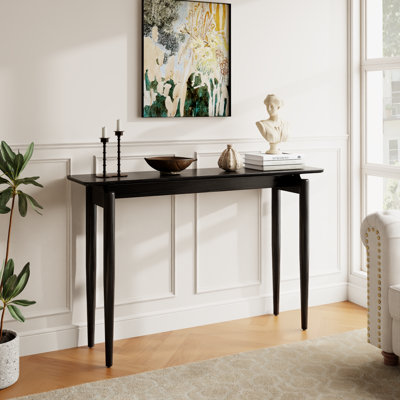 Console Adryell en bois massif minimaliste, table d'entrée moderne pour le couloir et le salon