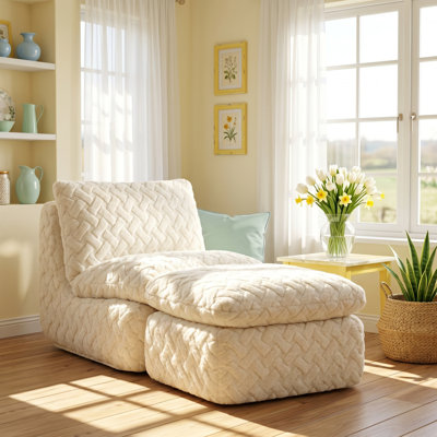 Fauteuil d'appoint pivotant en velours côtelé l 33,07 po x P 40,55 po x H 35,43 po Liyasi