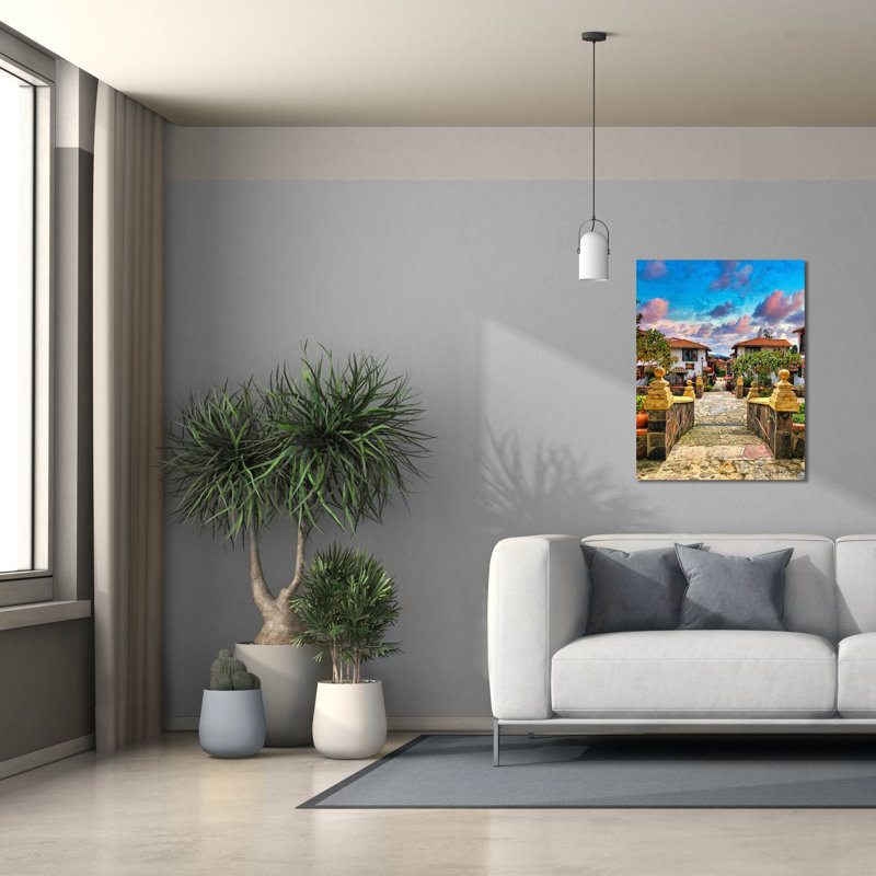  «Bienvenido» par Dante Plata, art mural sur toile, 26 po x 34 po