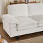 Canapé modulaire en chenille de 122 po de largeur avec 2 repose-pieds de rangement pour le salon