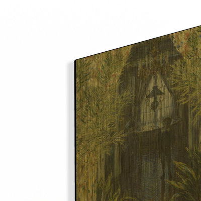 «A Corner Of The appartement» par Claude Monet, art mural en métal doré, 12 po x 16 po