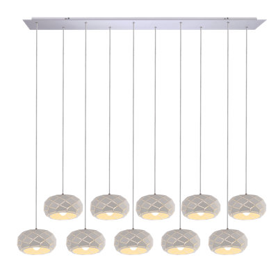 Luminaire suspendu en grappe 10 lumières Bixby