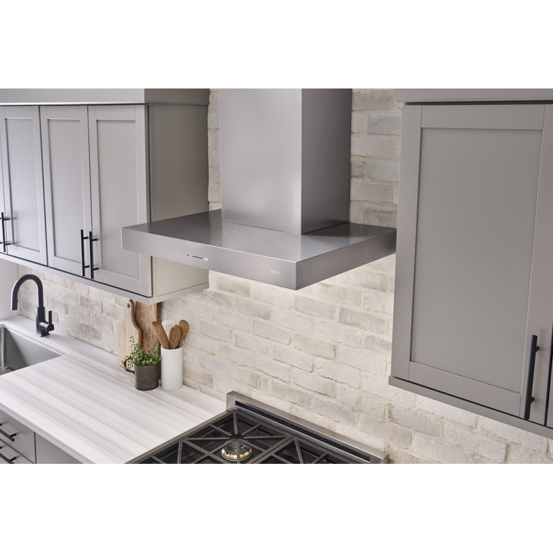 Core 36" 600 CFM Convertible Wall Mount Range Hood in Gray with Nightlight