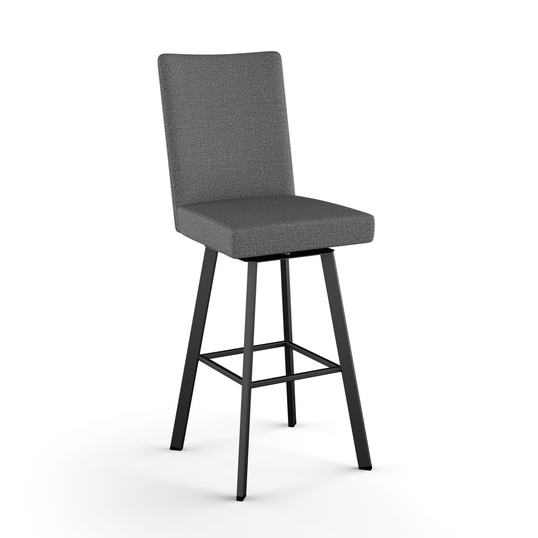 Swivel Upholstered Counter & Bar Stool with Back Orren Ellis 
