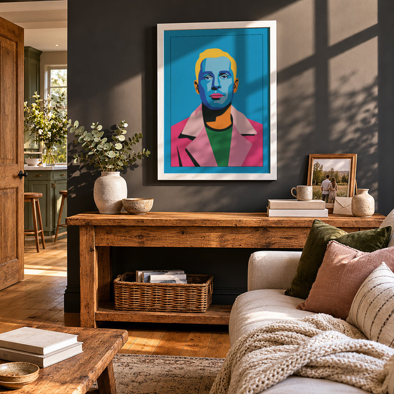 Pop Art Portrait Modern - Print, A1 - 84.1 x 59.4 cm, White