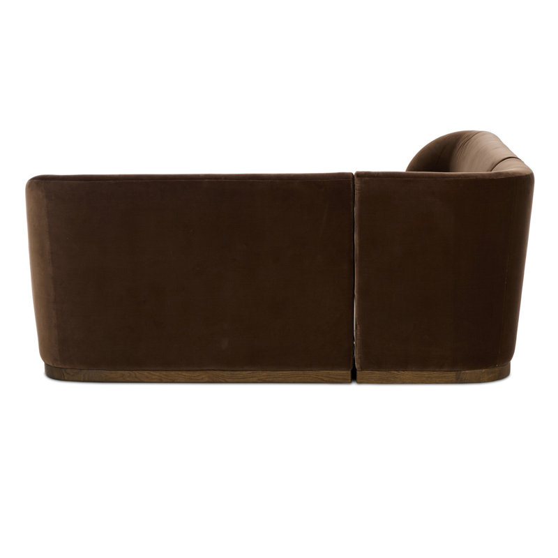 Dorset Banquette L Shape 76, 31.5" H x 98.5" W x 76" D, Right