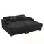 Chaise longue avec dossier réglable, porte-gobelets, porte-téléphone et compartiments de rangement-1754414328