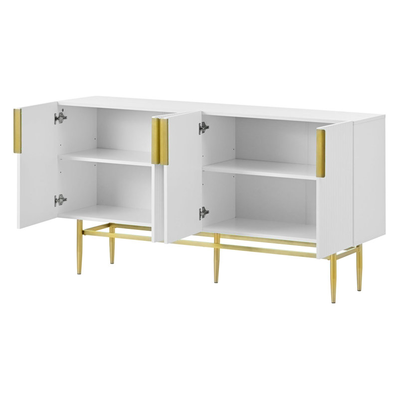 Elegant Sideboard Buffet Cabinet, White