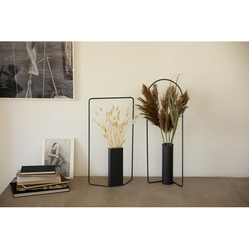 Itac Steel Floor Vase, Black Cherry
