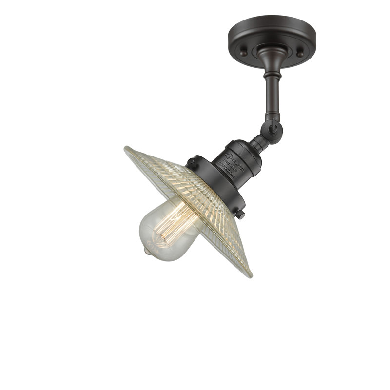 Applique murale 1 lumière pour salle de bain Miramontes, Ampoule DEL 6 watts Vinage, Bronze huilé, Halophane transparent