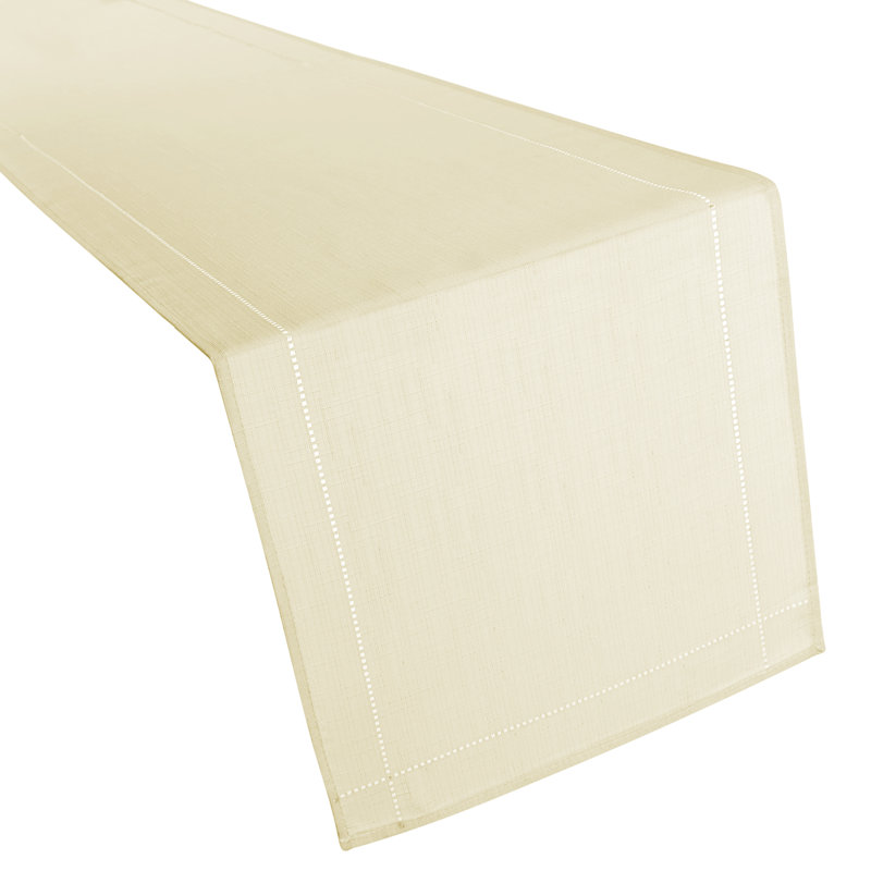 LINEN LOOK Maeva Table Runner, Cream