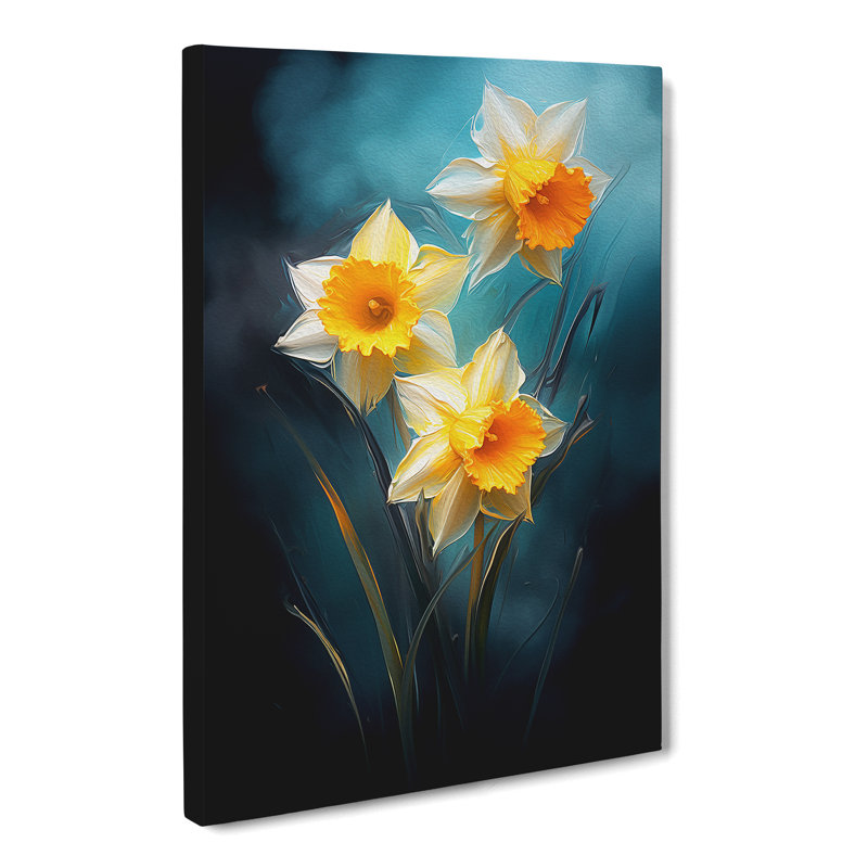 Daffodil Flower Romanticism Art - No Frame Print, 50cm H x 35cm W x 3cm D