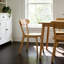 Ensemble de 2 chaises de salle à manger 100% bois massif de style Mid-Century avec dossier incurvé, chaise de cuisine avec patins réglables pour la salle à manger, la cuisine, le salon, le bureau, la couleur du bois naturel-1949400505