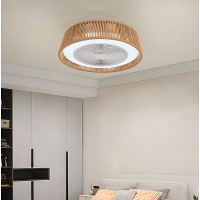 Ventilateur de plafond encastré rétro Boho