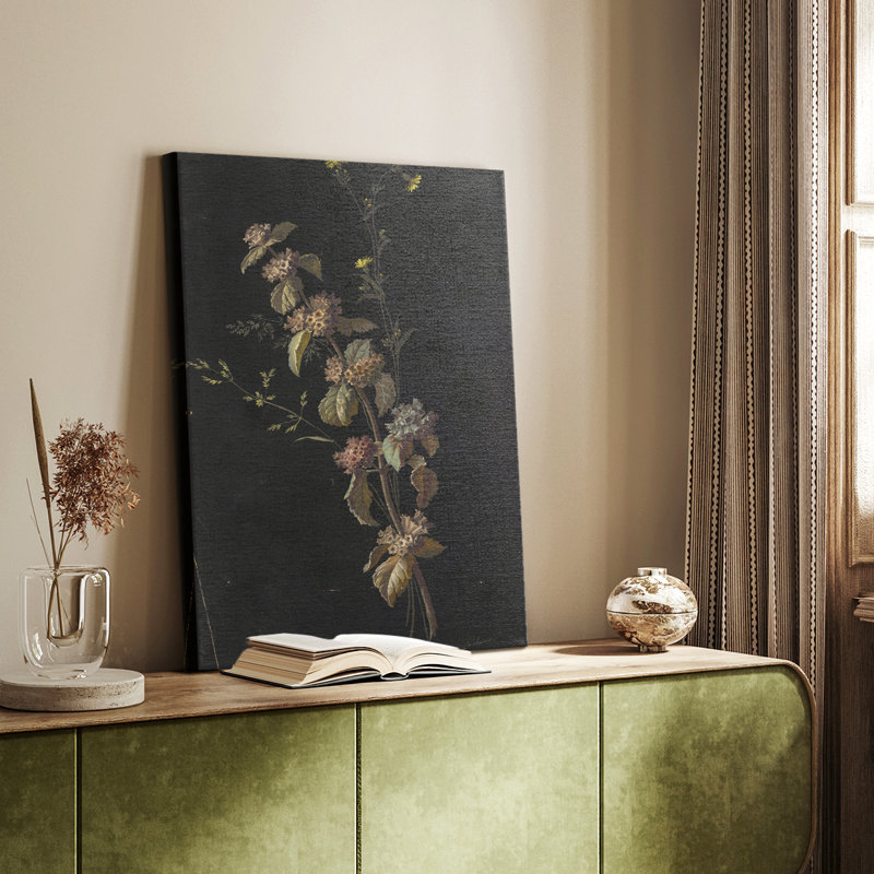 Imprimé floral rétro CCxxvi - galerie enveloppée de cavas, H 48 po x l 32 po