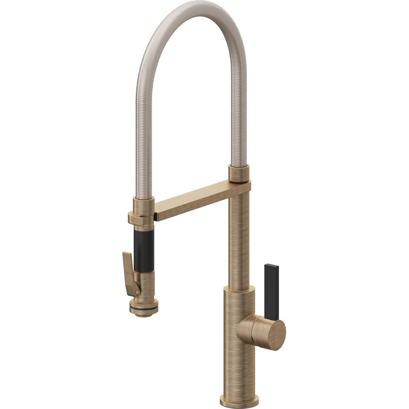 Corsano Contemporary Culinary Pull-Out Kitchen Faucet with Squeeze Sprayer and BFB Series Handle, Polished Chrome