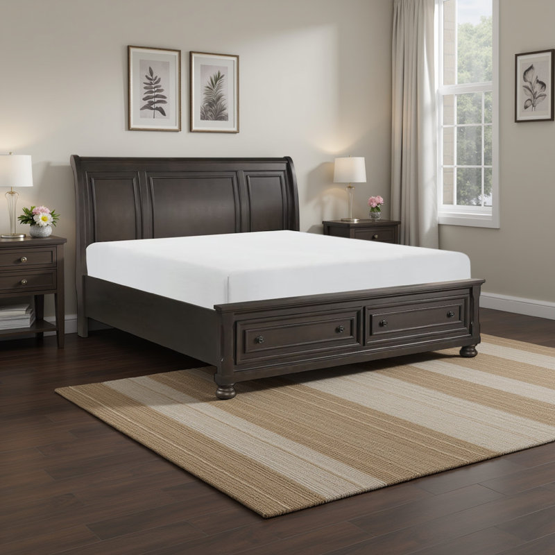 Dianna Sleigh Storage Bed, Queen