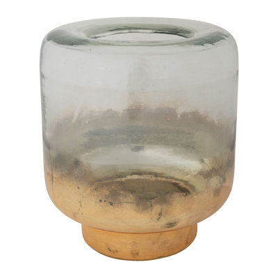 Mercury Glass Hurricane Candle Holder