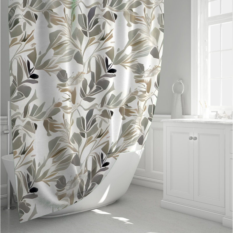 Rideau de douche Ellerslie, H 93 po x l 70 po, Blanc
