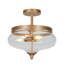 Kewaunee 3 - Light 12.6'' Glass Semi Flush Mount