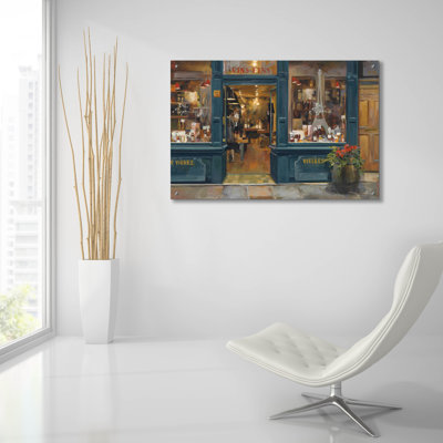 «Parisian Wine Shop» par Marilyn Hageman, art mural en verre acrylique