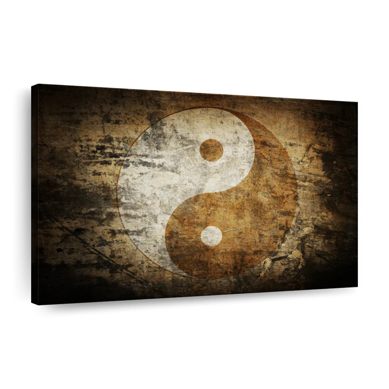 Yin et Yang - reproduction sur toile tendue, H 16 po x l 24 po x P 1,25 po