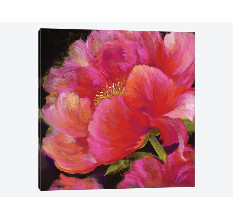 «Hot Pink», reproduction sur toile, H 12 po x l 12 po x P 0,75 po, Pas de tapis, Toile tendue