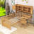 Twin Wood Platform Bed with Bookshelf, Chair, Desk and Drawer-1162048177